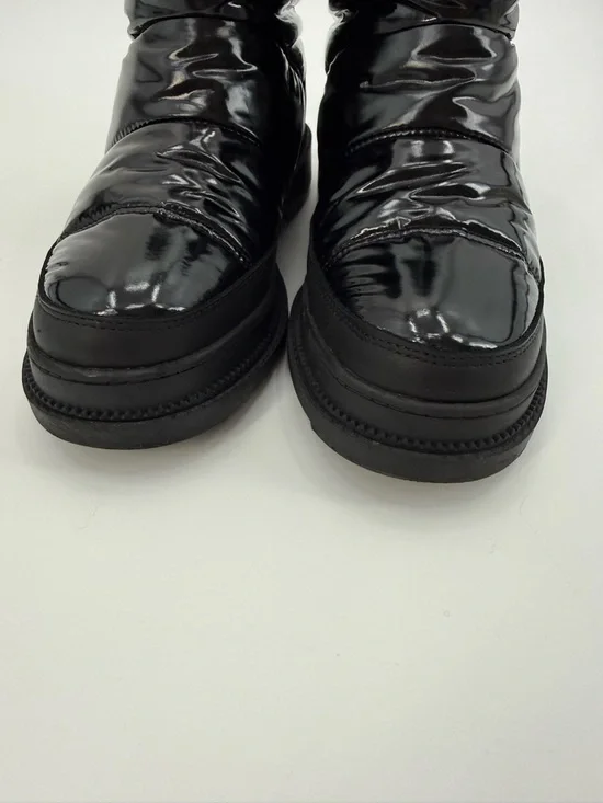 SAM EDELMAN Carlton Leather Trimmed Puffer Snow Boots Glossy Black Size 8.5 - Picture 13 of 16